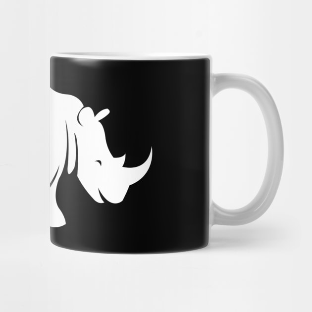 Rhino Silhouette by KC Happy Shop